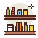 bar, beverage, liquid, shelves