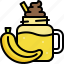 banana, beverage, drinks, fruit, healthy, juice, smoothie 