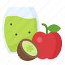 apple, beverage, drinks, fruit, healthy, juice, kiwi