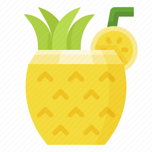 Beverage, drinks, fruit, healthy, juice, pineapple, smoothie icon - Download on Iconfinder