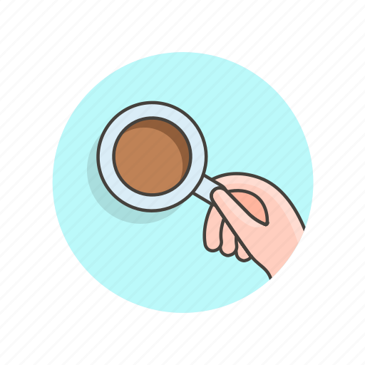 Coffee, cup, hand, chocolate, drink, hot, beverage icon - Download on Iconfinder