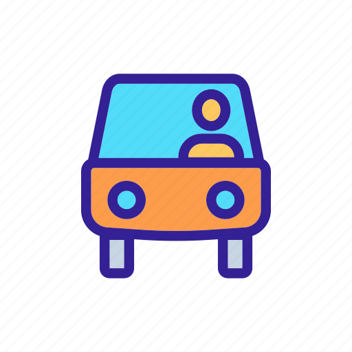 Concept, contour, driver, transport, transportation, vehicle, web icon - Download on Iconfinder