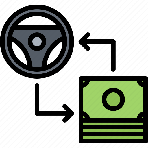 Steering, wheel, training, money, purchase, driver, driving icon - Download on Iconfinder