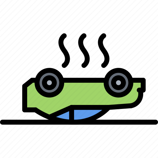 Accident, car, transport, smoke, road, driver, driving icon - Download on Iconfinder