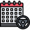 calendar, date, steering, wheel, training, exam, driver, driving