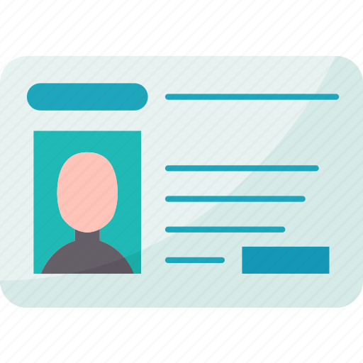 Card, driver, license, badge, person icon - Download on Iconfinder