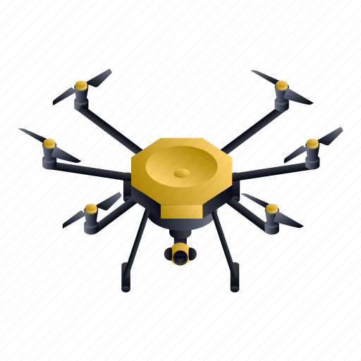 Drone, hexacopter, isometric, technology icon - Download on Iconfinder