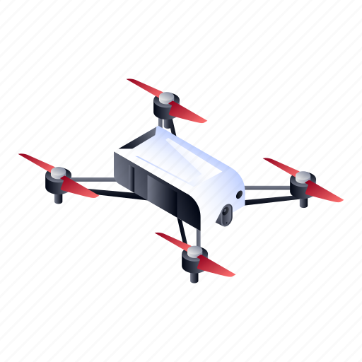 Business, drone, isometric, silhouette, small icon - Download on Iconfinder