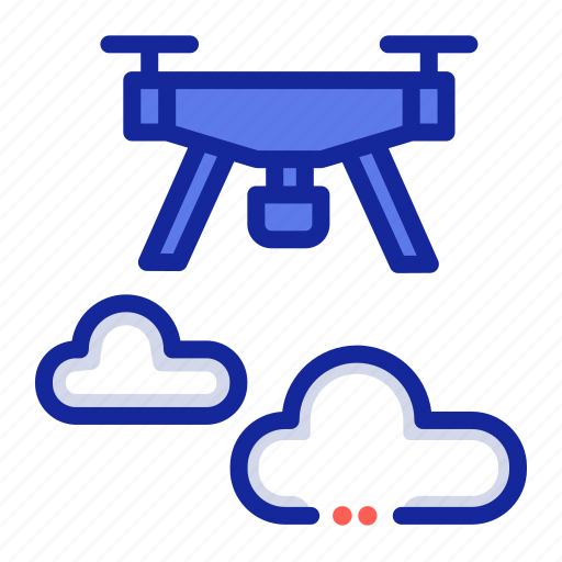 Flying, drone, fly, clouds, remote, control, electronic icon - Download on Iconfinder