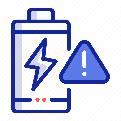 Low, battery, charging, signaling, attention, warning, charge icon - Download on Iconfinder