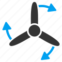 rotation, rotate, conditioner, fan, motor, rotor, three bladed screw 