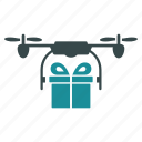 delivery, gift, aircraft, drone, nanocopter, quadcopter, package