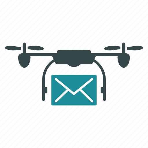 Delivery, mail, aircraft, drone, nanocopter, quadcopter, message icon - Download on Iconfinder
