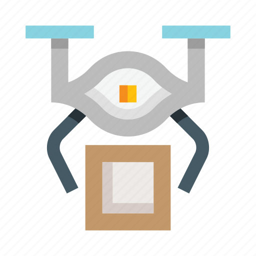 Drone, robot, box, delivery, quadcopter, quadrocopter, gadget icon - Download on Iconfinder