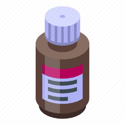 Medical, syrup, bottle, isometric icon - Download on Iconfinder