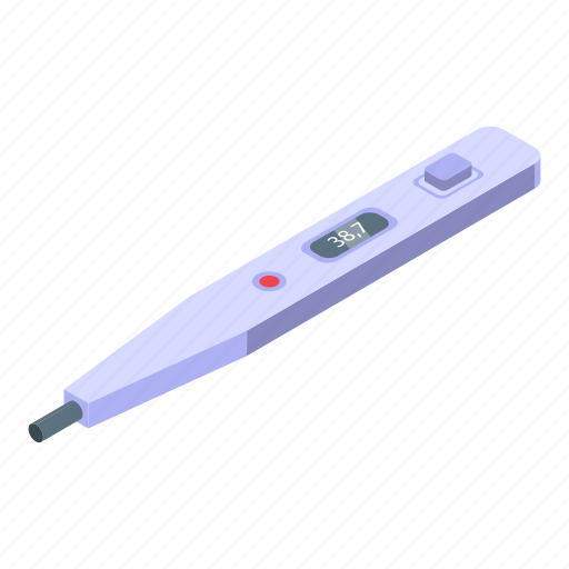 Medical, digital, thermometer, isometric icon - Download on Iconfinder