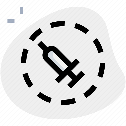 Injection, dash, circle, medical icon - Download on Iconfinder