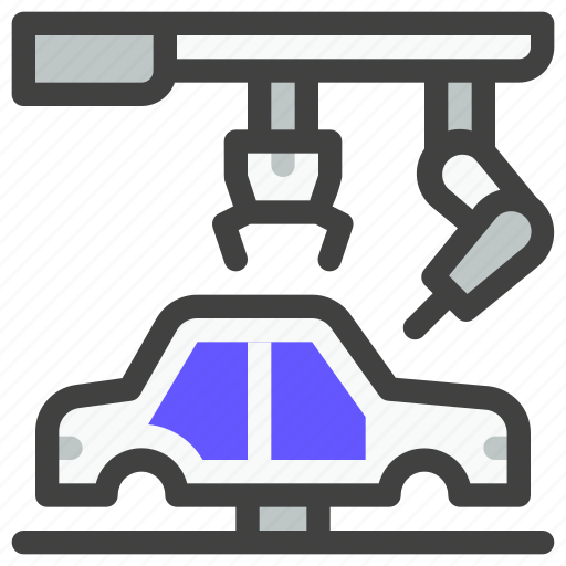 Manufacturing, factory, industry, production, car manufacture, transportation, vehicle icon - Download on Iconfinder