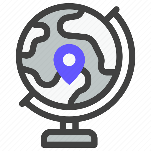 Navigation, location, map, navigate, globe, geography, pin icon - Download on Iconfinder