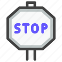 navigation, location, map, navigate, stop, sign board, traffic sign