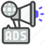 online marketing, digital marketing, digital advertising, promotion, advertising, advertisement, ads, megaphone, globe 