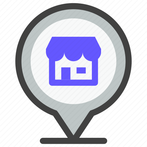 Online shopping, ecommerce, online shop, shopping, location, pin, map address icon - Download on Iconfinder