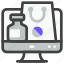 pharmacy, medicine, medical, hospital, health, online purchase, transaction, computer, drugs 