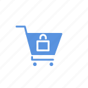 basket, buy, cart, ecommerse, lock, sell, shop