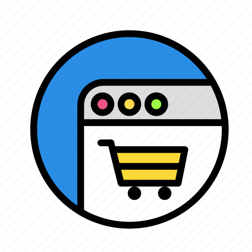 Cart, online, ping, round, shop, web icon - Download on Iconfinder