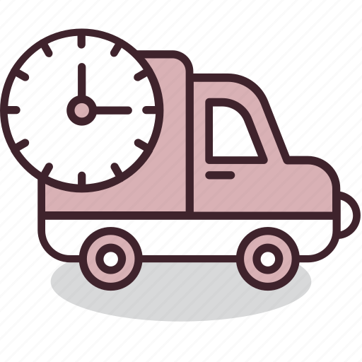Clock, delivery, fast, shipping, special, truck, urgent icon - Download on Iconfinder