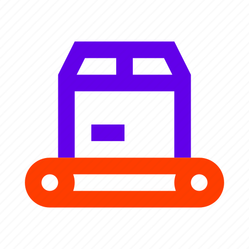 Belt, box, conveyer, package, parcel, shipping, transportation icon - Download on Iconfinder