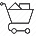 cart, full, loaded, shopping