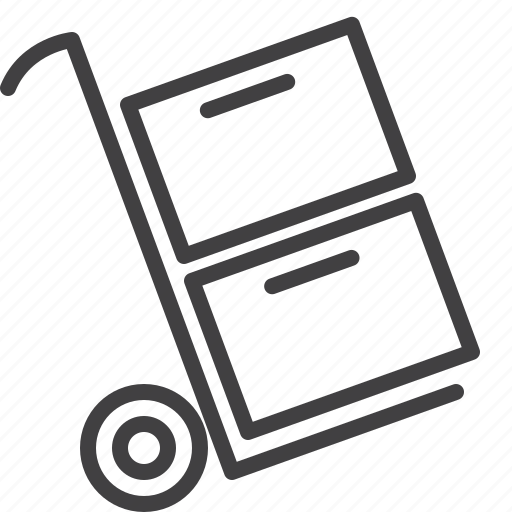 Boxes, carrying, hand, trolley icon - Download on Iconfinder