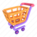 shopping, online, store, wheel, empty, cart, product, trolley, e-commerce 