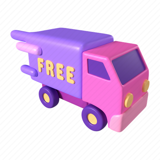 Shopping, online, store, free, shipping, truck, discount 3D illustration - Download on Iconfinder