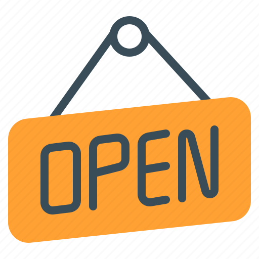 Open, sign, store, hang, shop icon - Download on Iconfinder