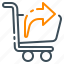 remove, cart, ecommerce, shopping, arrow 