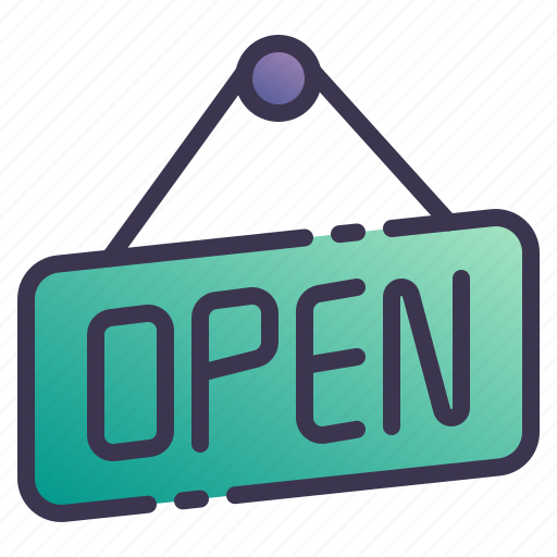 Open, sign, store, hang, shop icon - Download on Iconfinder