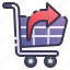 remove, cart, ecommerce, shopping, arrow 