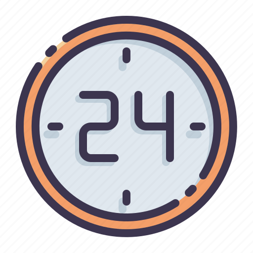 Hours, time, service, support, 24 icon - Download on Iconfinder