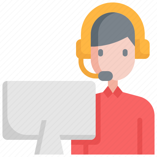Call, center, agent, customer, support, ecommerce, commerce icon - Download on Iconfinder