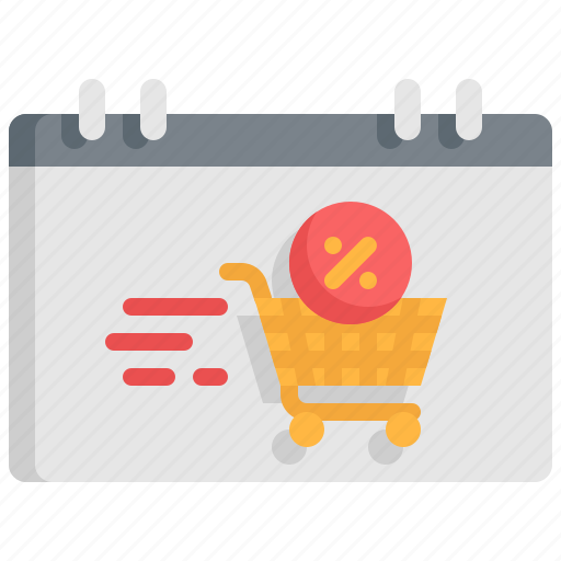 Calendar, cart, basket, sale, discount, ecommerce, commerce icon - Download on Iconfinder