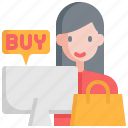 customer, ecommerce, commerce, online, shopping, bag, buy