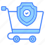 secure cart, secure shopping, shield, ecommerce, shopping 