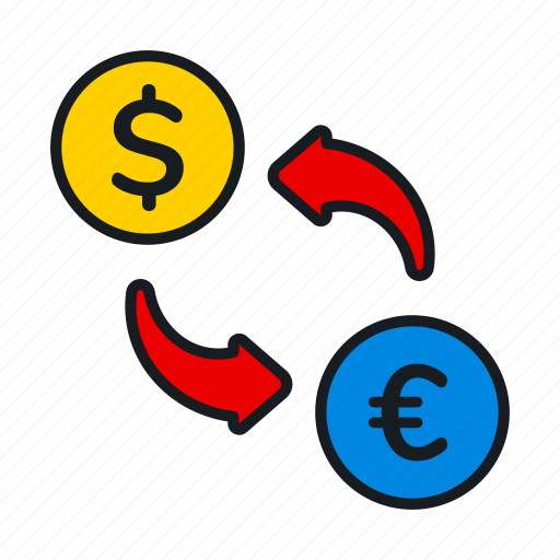 Currency exchange, currency, money, money changer, exchange, dollar, euro icon - Download on Iconfinder