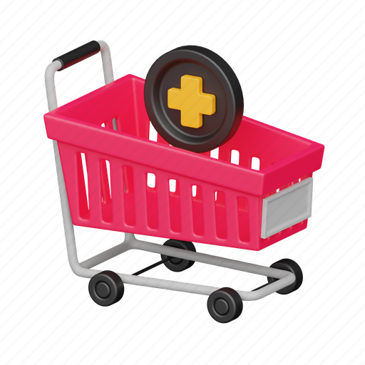 Cart, shopping, sale, ecommerce, trolley, buy 3D illustration - Download on Iconfinder