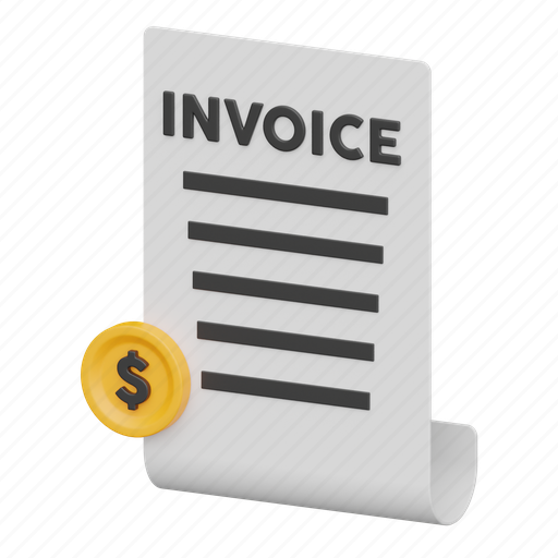 Invoice 3D illustration - Download on Iconfinder