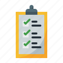 clipboard, checklist, document, paper
