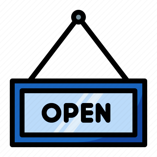 Open, open sign, commerce, shop icon - Download on Iconfinder