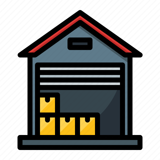 Warehouse, storehouse, building, package icon - Download on Iconfinder